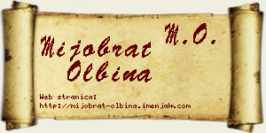 Mijobrat Olbina vizit kartica